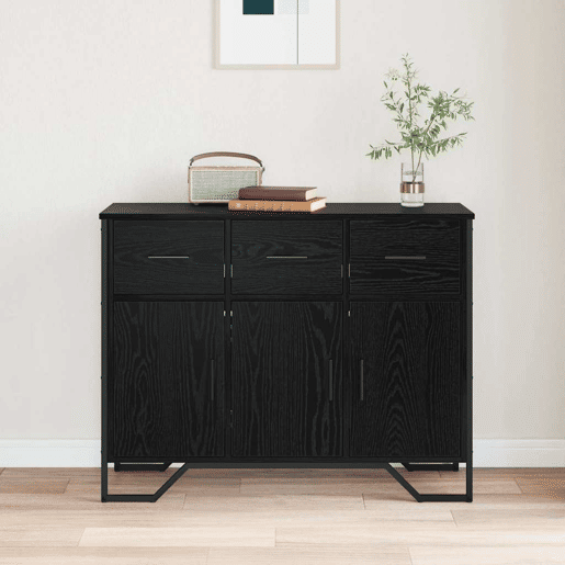 Bufete - Móvei de apoio com gaveta Carvalho Preto 97 x 32,5 x 74,5 cm pt1800