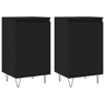 Aparadores - Bufetes - Móveis de apoio 2 pcs 40x35x70 cm derivados de madeira preto pt5208
