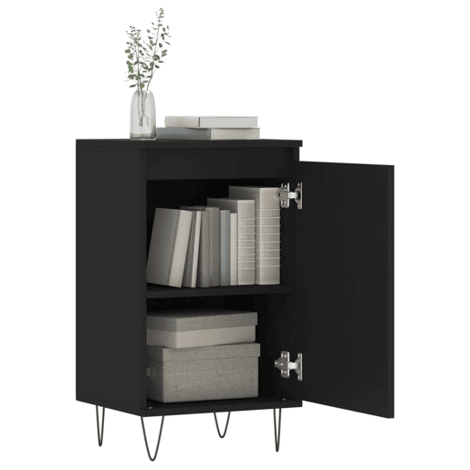 Aparadores - Bufetes - Móveis de apoio 2 pcs 40x35x70 cm derivados de madeira preto pt5208 Aparadores - Bufetes - Móveis de apoio 2 pcs 40x35x70 cm derivados de madeira preto pt5208