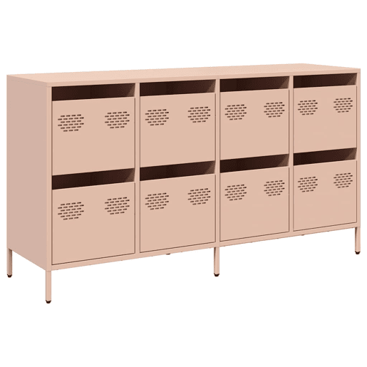Aparador - Bufete - Móvei de apoio 135x39x73,5 cm aço laminado a frio rosa pt2310