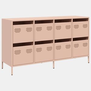 Aparador - Bufete - Móvei de apoio 135x39x73,5 cm aço laminado a frio rosa pt2310