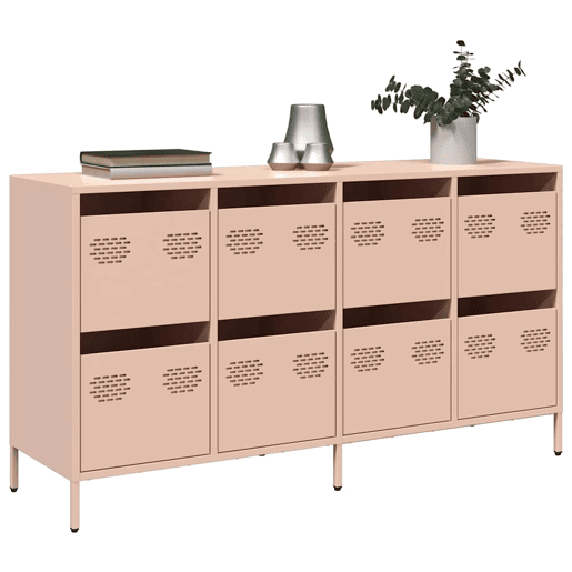 Aparador - Bufete - Móvei de apoio 135x39x73,5 cm aço laminado a frio rosa pt2310