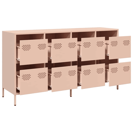 Aparador - Bufete - Móvei de apoio 135x39x73,5 cm aço laminado a frio rosa pt2310