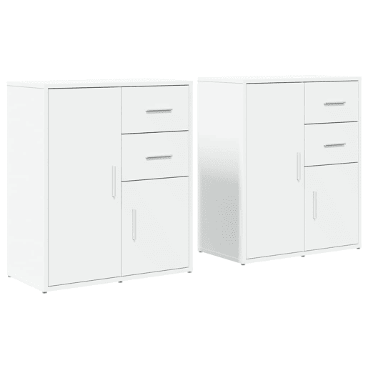 Aparadores - Bufetes - Móveis de apoio 2 pcs 60x31x70 cm derivados de madeira branco pt3112