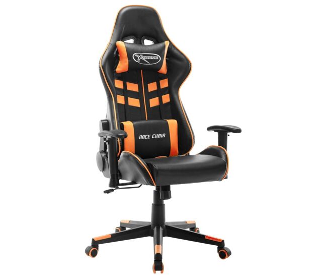 Silla gaming spott altura ajustable respaldo reclinable negro/naranja 123-133x67x61 cm