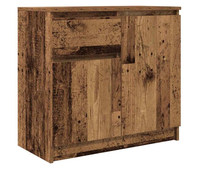 Aparador - mueble de almacenamiento con cajón madera antigua 71x35x65 cm madera ingeniería es1759