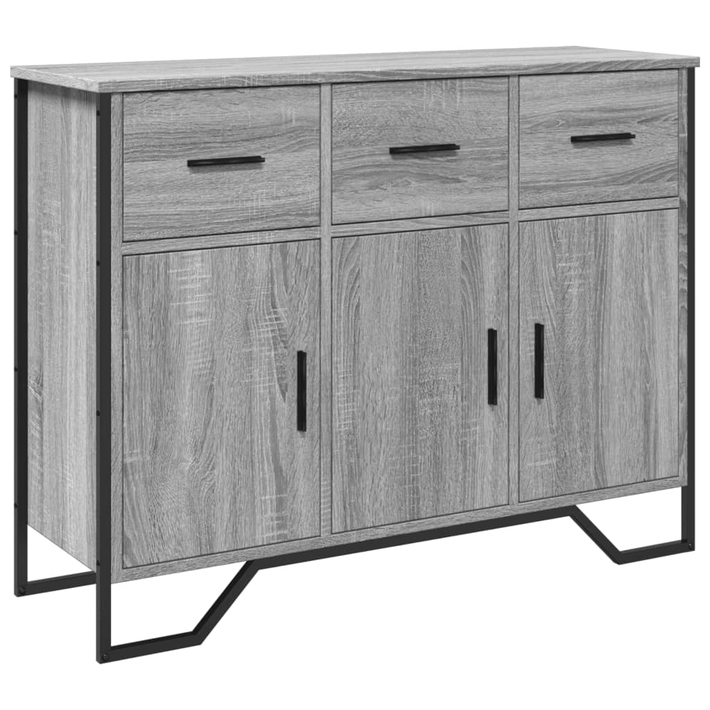 Aparador - Mueble de almacenamiento 97 Roble/ Gris