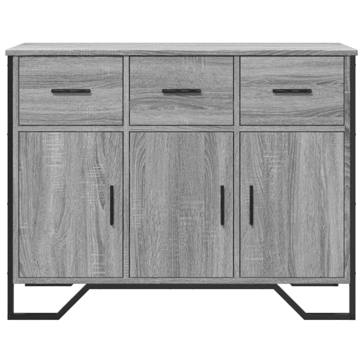 Aparador - Bufete - Móvei de apoio 97x32,5x74,5 cm derivados de madeira sonoma cinzento pt4485
