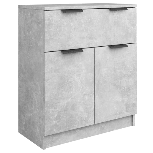 3 pcs Aparadores - Bufetes - Móveis de apoio madeira processada cinzento cimento pt2163 3 pcs Aparadores - Bufetes - Móveis de apoio madeira processada cinzento cimento pt2163