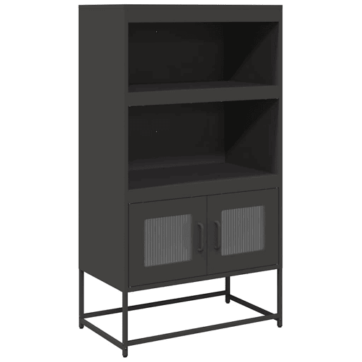 Aparador - Bufete - Móvei de apoio alto 68x39x123 cm aço preto pt2351