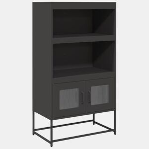 Aparador - Bufete - Móvei de apoio alto 68x39x123 cm aço preto pt2351