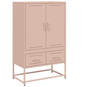 Armário alto - Bufete - Móvei de apoio 68x39x111,5 cm aço rosa pt2378