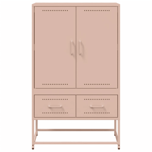 Armário alto - Bufete - Móvei de apoio 68x39x111,5 cm aço rosa pt2378