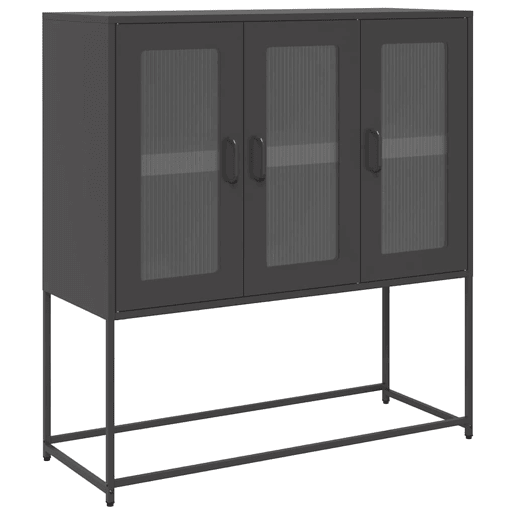 Aparador - Bufete - Móvei de apoio 100,5x39x107 cm aço laminado a frio preto pt2290