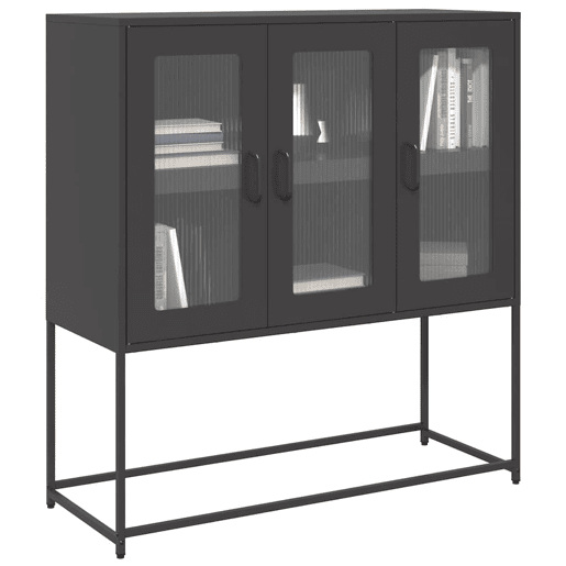 Aparador - Bufete - Móvei de apoio 100,5x39x107 cm aço laminado a frio preto pt2290