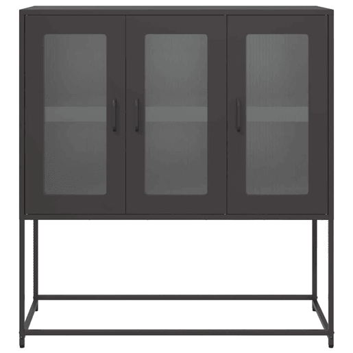 Aparador - Bufete - Móvei de apoio 100,5x39x107 cm aço laminado a frio preto pt2290