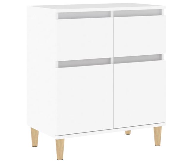 Aparador - mueble de almacenamiento de madera contrachapada blanco 60x35x70 cm es2478