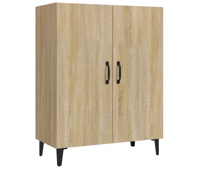 Aparador - mueble de almacenamiento de madera contrachapada roble sonoma 70x34x90 cm es3093