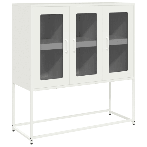 Aparador - Bufete - Móvei de apoio 100,5x39x107 cm aço laminado a frio branco pt2271