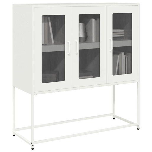 Aparador - Bufete - Móvei de apoio 100,5x39x107 cm aço laminado a frio branco pt2271