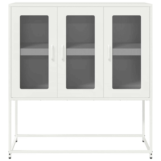 Aparador - Bufete - Móvei de apoio 100,5x39x107 cm aço laminado a frio branco pt2271