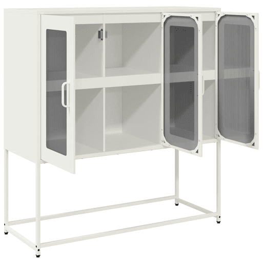 Aparador - Bufete - Móvei de apoio 100,5x39x107 cm aço laminado a frio branco pt2271