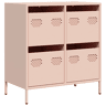Aparador - Bufete - Móvei de apoio 68x39x73,5 cm aço laminado a frio rosa pt2314