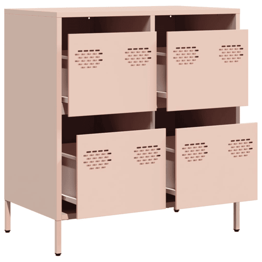 Aparador - Bufete - Móvei de apoio 68x39x73,5 cm aço laminado a frio rosa pt2314