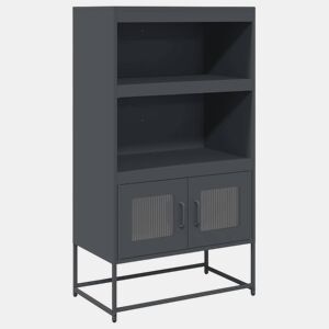 Aparador - Bufete - Móvei de apoio alto 68x39x123 cm aço antracite pt2253