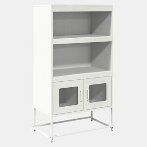 Aparador - Bufete - Móvei de apoio alto 68x39x123 cm aço branco pt2229