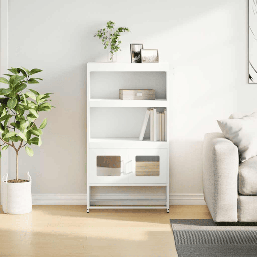 Aparador - Bufete - Móvei de apoio alto 68x39x123 cm aço branco pt2229