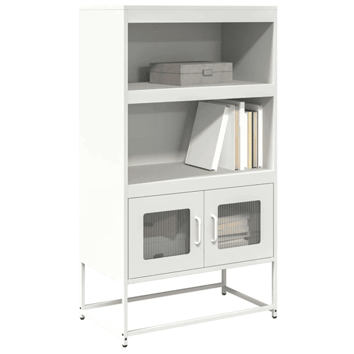 Aparador - Bufete - Móvei de apoio alto 68x39x123 cm aço branco pt2229