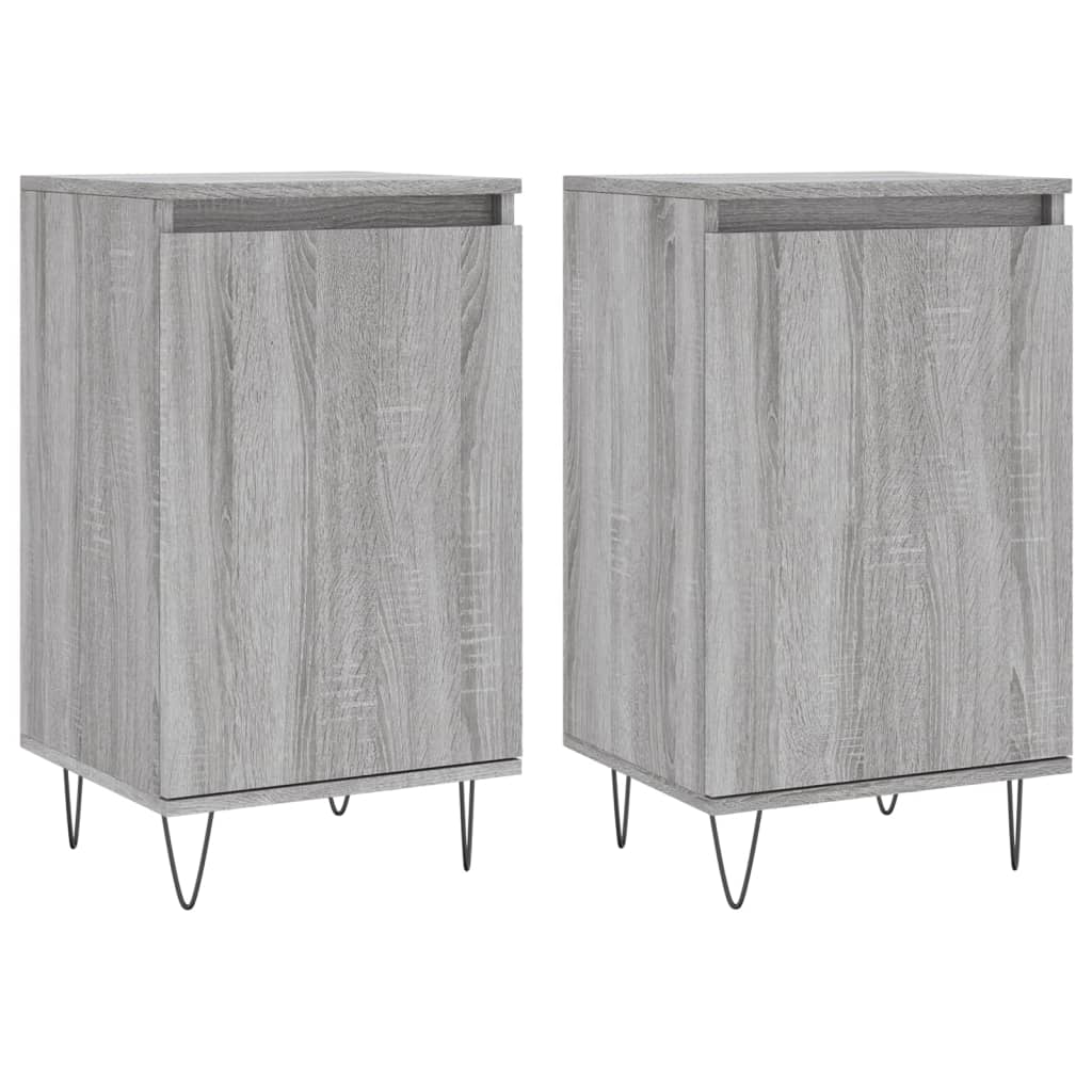 Aparador - Mueble de almacenamiento 2 uds 40 Roble/ Gris