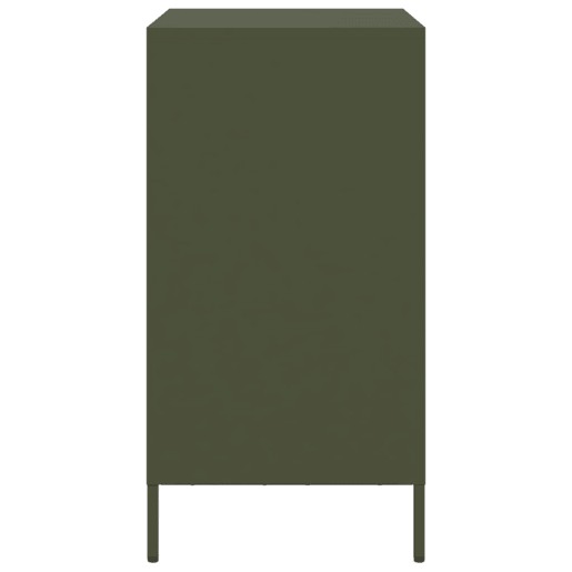 Aparador - Bufete - Móvei de apoio 68x39x73,5 cm aço laminado a frio verde-azeitona pt2326
