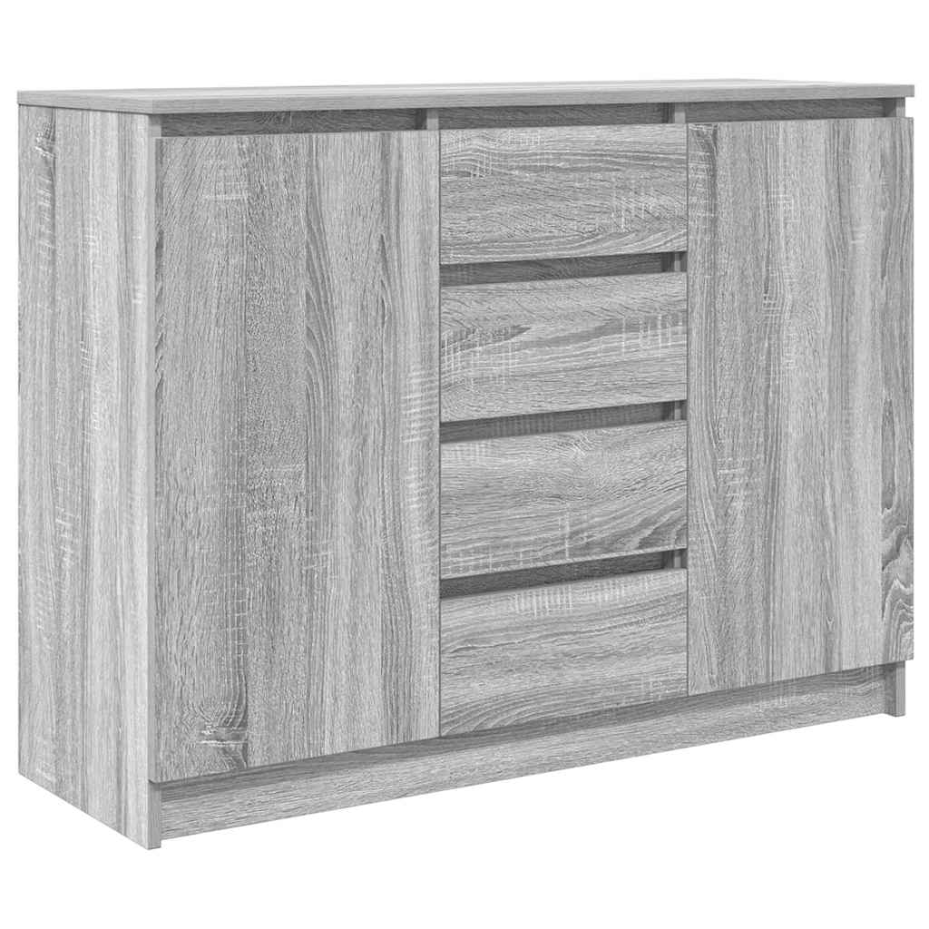 Aparador - Mueble de almacenamiento 100 Roble/ Gris
