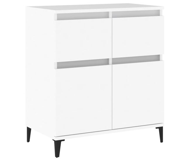 Aparador - mueble de almacenamiento de madera contrachapada blanco 60x35x70 cm es2479