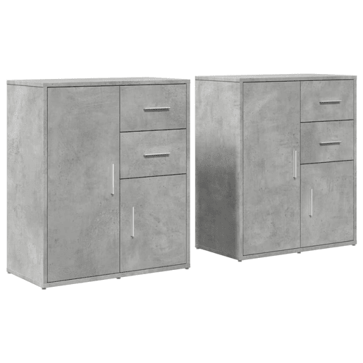 Aparadores - Bufetes - Móveis de apoio 2 pcs 60x31x70 cm derivados madeira cinzento cimento pt3836