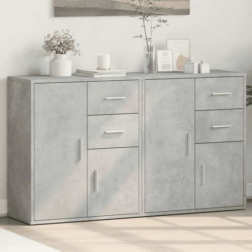 Aparadores - Bufetes - Móveis de apoio 2 pcs 60x31x70 cm derivados madeira cinzento cimento pt3836