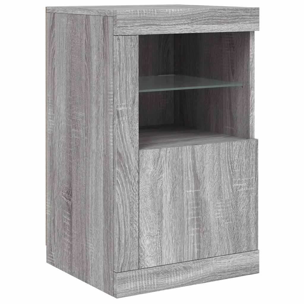 Aparador - Mueble de almacenamiento 41 Roble/ Gris