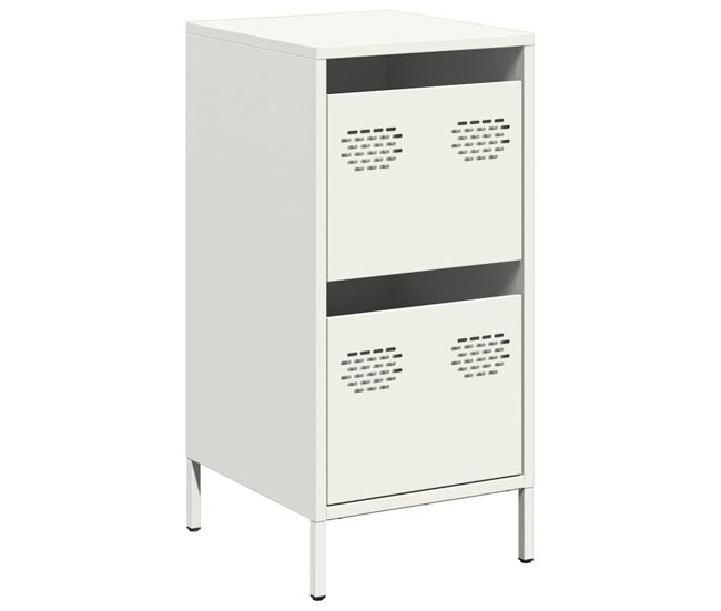Aparador - mueble de almacenamiento de acero laminado en frío blanco 35x39x73,5 cm es2280