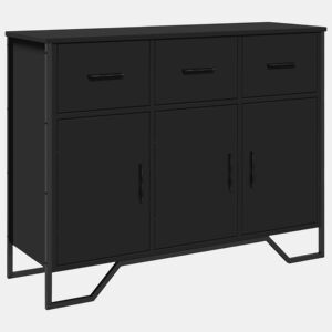 Aparador - Bufete - Móvei de apoio 97x32,5x74,5 cm derivados de madeira preto pt4510