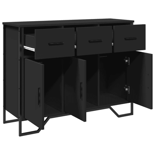 Aparador - Bufete - Móvei de apoio 97x32,5x74,5 cm derivados de madeira preto pt4510