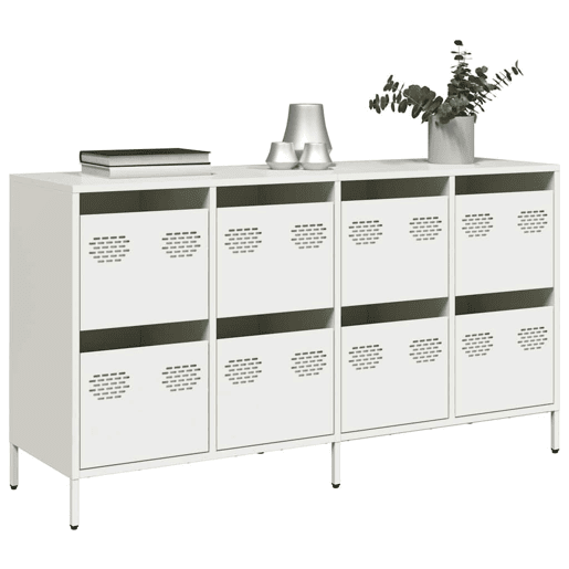 Aparador - Bufete - Móvei de apoio 135x39x73,5 cm aço laminado a frio branco pt2278