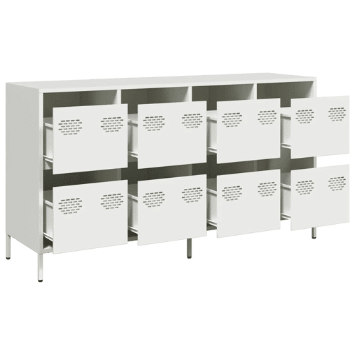 Aparador - Bufete - Móvei de apoio 135x39x73,5 cm aço laminado a frio branco pt2278
