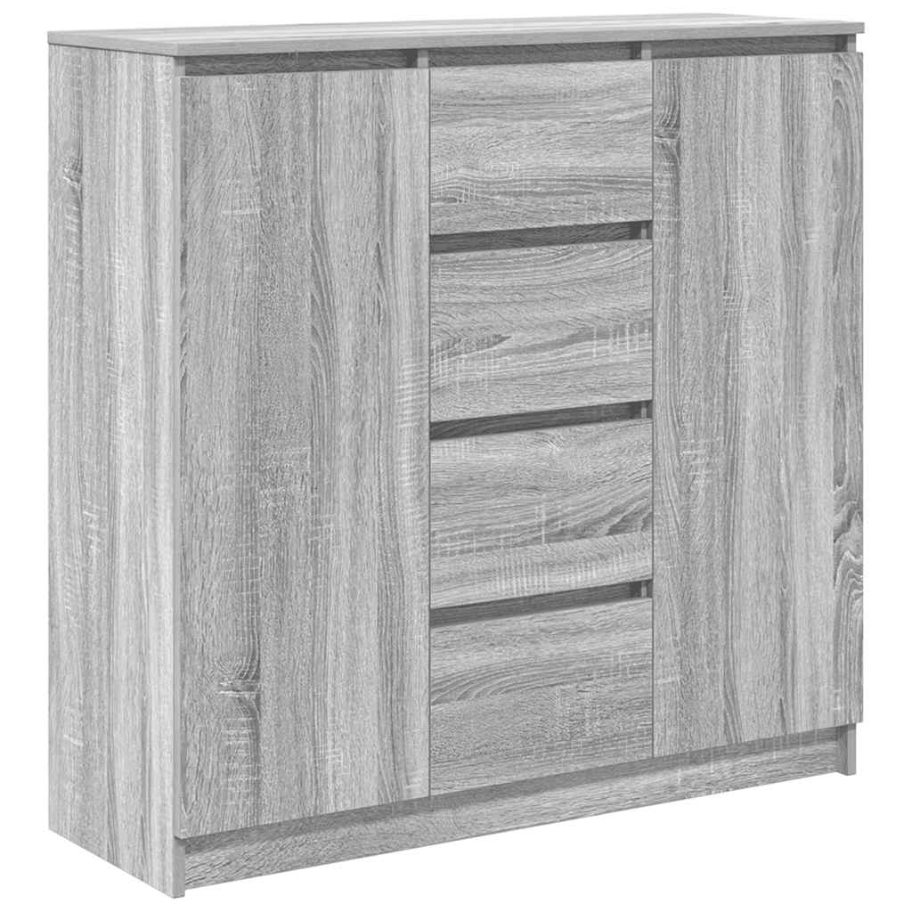 Aparador - Mueble de almacenamiento 100 Roble/ Gris