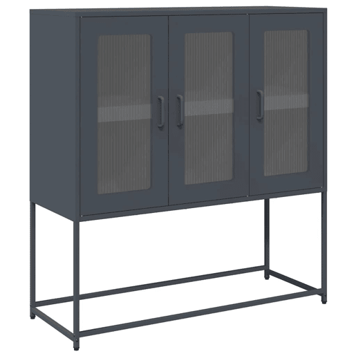 Aparador - Bufete - Móvei de apoio 100,5x39x107 cm aço laminado a frio antracite pt2259