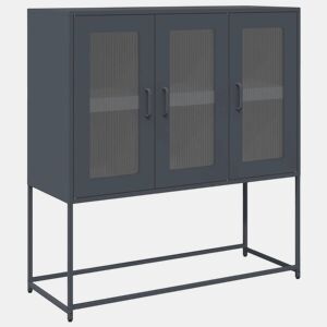 Aparador - Bufete - Móvei de apoio 100,5x39x107 cm aço laminado a frio antracite pt2259