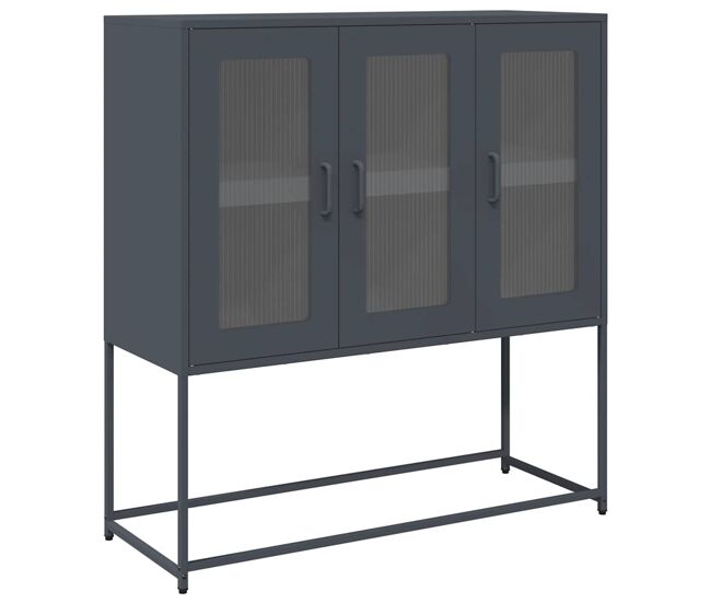 Aparador - mueble de almacenamiento de acero laminado en frío antracita 100,5x39x107 cm es2259