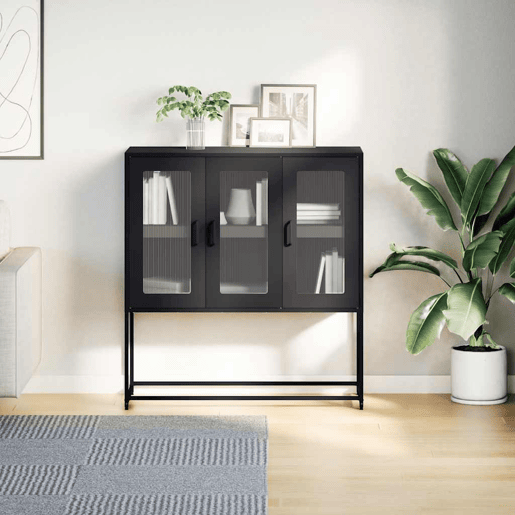 Aparador - Bufete - Móvei de apoio 100,5x39x107 cm aço laminado a frio antracite pt2259
