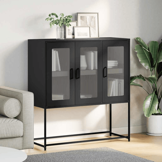 Aparador - Bufete - Móvei de apoio 100,5x39x107 cm aço laminado a frio antracite pt2259